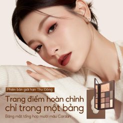 Carslan Bảng Phấn Mắt Đa Chức Năng, 10 Màu, Phấn Má Hồng, Bút Đánh Dấu Đường Viền, Phấn Má Hồng Cho Người Mới Bắt Đầu 12g