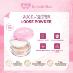 Phấn Phủ Kiềm Dầu Che Khuyết Điểm Barenbliss Chống Thấm Nước 3 Màu Dạng Bột Loose Powder 6.8g Cosmetic Nữ Mỹ Phẩm Trang Điểm