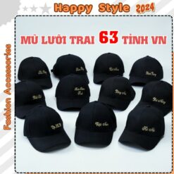 Mũ Lưỡi Trai Thêu Tên 63 Tỉnh Thành ViỆt Nam Nón Kết Biển Số Tỉnh Chất Kaki Form Unisex Nam Nữ N216