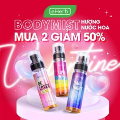 [valentine Mua 2 GiẢm 50%] Body Mist Unisex Xịt Thơm Toàn Thân Hương Nước Hoa Nam & Nữ Bodymiss Eherb Cosmetic Perfume Women 105ml (chai)