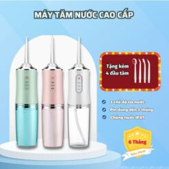 Máy Tăm Nước Cầm Tay 3 Chế Độ Tia Nước Chăm Sóc Răng Miệng Toàn Diện Bảo Hành 6 Tháng