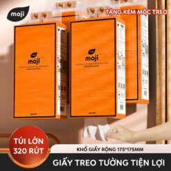 Giấy Vệ Sinh Treo Tường Thùng 4 Túi Tặng Kèm Móc Treo Tiện Lợi 1280 Tờ 4 Lớp Bằng Bột Gỗ Nguyên Sinh Mềm Mại Không Chất Tẩy Trắng