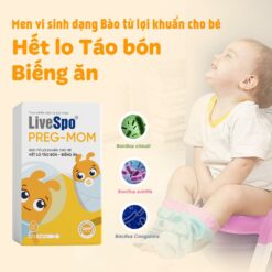 Men Vi Sinh Cho Trẻ Livespo Pregmom 60 Tỷ Bào Tử Lợi Khuẩn Hỗ Trợ Giảm Táo Bón Rối Loạn Tiêu Hóa, Chậm Tăng Cân Cho Bé (hộp 20 ống)