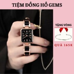 [gems]tặng Vòng Tay + Đồng Hồ Nữ Gedi Hiện Đại Thu Hút Mọi Ánh Nhìn ĐỒng HỒ Gems Chống Nước Tuyệt Đối Women Watch Đeo Tay