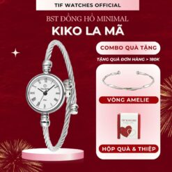 [8 Màu | TẶng VÒng Tay] Đồng Hồ Vòng Tay Nữ Mặt Nhỏ Kiko La Mã Tif Watches Kim Loại Thép Không Rỉ Sang Trọng Đeo Tay Women