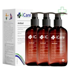 Combo 03 Chai Dầu Gội Hỗ Trợ Gàu Nấm Ngứa Da Đầu Antisol Icare Pharma Chiết Xuất Dược Liệu Tự Nhiên Từ Ấn Độ Chăm Sóc Tóc Dưỡng Tóc