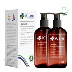 Combo 02 Chai Dầu Gội Hỗ Trợ Gàu Nấm Ngứa Da Đầu Antisol Icare Pharma Chiết Xuất Dược Liệu Từ Ấn Độ Dưỡng Tóc