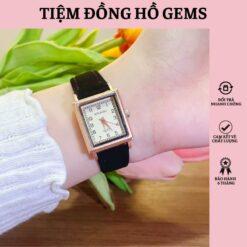 [gems] Tặng Vòng Tay + Đồng Hồ Nữ Phong Cách Hàn Quốc ĐỒng HỒ Gems Dành Cho Các Bạn Nữ Tay Nhỏ Women Watch