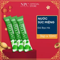 Combo 3 Gói Súc Miệng Phyto Tinh Dầu Bạc Hà Gói 10ml Nước Súc Miệng Nữ