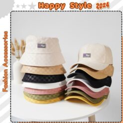 Mũ Lưỡi Trai Và Mũ Bucket Thêu Tem Let Enjoy Cặp Nón Kết Đội Couple Đội Đôi Chất Kaki Form Unisex Nam Nữ N58