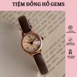 [gems] Đồng Hồ Nữ Size Nhỏ 20mm Đeo Tay Phong Cách Cổ Điển ĐỒng HỒ Gems Gedi In Dấu Mọi Khoảnh Khắc Women Watch Móc Khoá