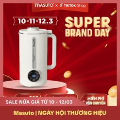 Máy Làm Sữa Hạt Masuto Thế Hệ Mới Xay Nấu đa Năng Xay Sinh Tố 1l Tặng Kèm Hộp Hạt+ Cốc Giữ Nhiệt