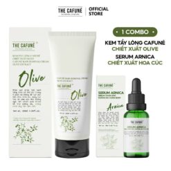 Cb100 Combo Kem Tẩy Lông Olive Và Serum Arnica The Cafuné Dùng được Cho Bikini, Chân, Tay, Nách 100ml Nữ Waxing