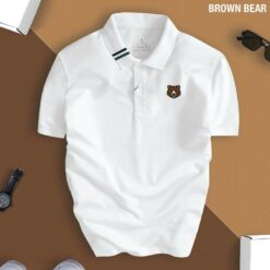 Áo Thun Polo Brown Bear Cổ Bẻ Basic Cvc Vải Cá Sấu Sang Trọng, Lịch Lãm, Thoáng Mát Nam Menswear