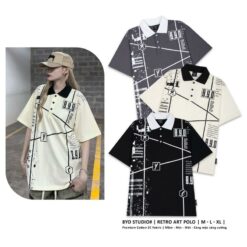 Áo Polo 8yo Retro Art Unisex Local Brand Form Oversize Polo