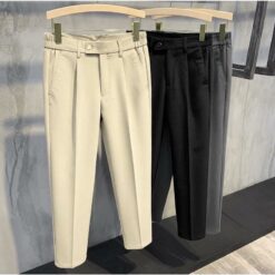 Quần Âu Nam Thiết Kế Chun Sườn Phong Cách Hàn Quốc Menswear Pants