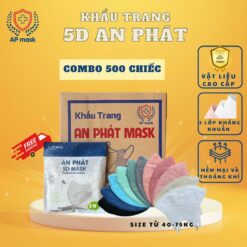 500 Chiếc Khẩu Trang 5d An PhÁt 3 Lớp ( Tặng Thêm 10 Chiếc Khẩu Trang Kf94) Dễ Thở 11 Màu (túi Zip), Chống Bụi, Che Nắng, Phụ Kiện Nữ