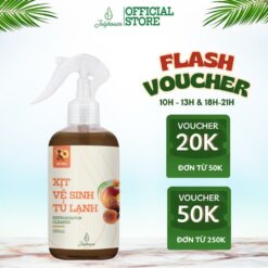 [live] Xịt Khử Mùi Vệ Sinh Tủ Lạnh Julyhouse 250ml Chiết Xuất Bồ Hòn Hương đào Thơm Mát Làm Sạch Hiệu Quả