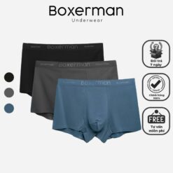 Combo 3 Quần Natural Breath Trunk Modal Gỗ Sồi Mềm Mại Kháng Khuẩn Boxerman Menswear Quần Boxer