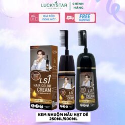 Kem Nhuộm Nâu Hạt Dẻ Lucky Star Chai Lược Đổi Màu Tóc Nhuộm Tóc