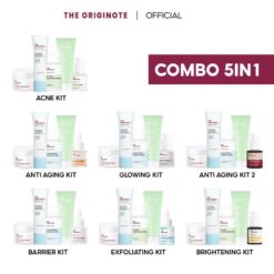 Bộ 5in1 The Originote Gồm Gel Dưỡng ẩm, Kem Chống Nắng, Serum, Toner, Sữa Rửa Mặt Hỗ Trợ Cải Thiện Sắc Tố Da Skincare