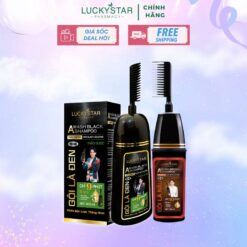 Dầu Gội Phủ Bạc Gội Là Đen & Nâu Thảo Dược Lucky Star Đổi Màu Tóc , Nhuộm Tóc