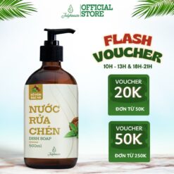 [live] Nước Rửa Chén Julyhouse 500ml Hữu Cơ Chiết Xuất Từ Bồ Hòn Và Tinh Dầu Bạc Hà Khử Mùi, Làm Sạch An Toàn Lành Tính