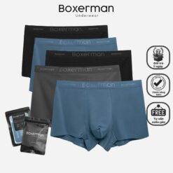 Quần Sịp Nam Boxer Natural Combo 5 Quần Lót Nam Modal Gỗ Sồi Cao Cấp Boxerman ( Mua 5 Tặng 1 ) Menswear Quần Boxer