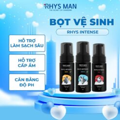 [mua 1 TẶng 2] Combo Nam Tính Dành Cho Nam Giới Rhys Man Sữa Tắm Gội Nam 3 In 1 350ml & Gel Rửa Mặt Nam 100ml & Dung Dịch Vệ Sinh Nam 120ml & Nước Hoa Nam 10ml Tặng 1 Set Hộp & Túi Và Bông Tắm Than Tre