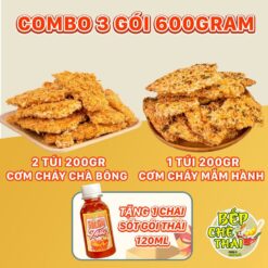 Cơm Cháy Mắm Hành Cơm Cháy đáy Nồi Túi 200gr / 500gr Kèm Sốt Chấm Gỏi Thái Khi Mua 1kg đồ ăn Vặt Bếp Chè Thái Snack Food (sao Chép)