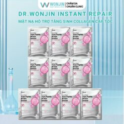 [b4 Tặng Cài Tóc] Combo 10 Mặt Nạ Giúp Trẻ Hóa Da Dr Wonjin Tripple Peptide Wrinkle Solution Mask 30g X10