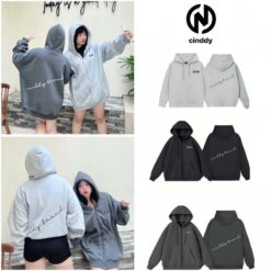 Áo Khoác Hoodie Zip In Chữ Cinddy Brand Dòng Chữ Nam Nữ Ki008 (sao Chép)