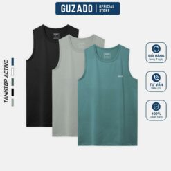 Áo Tanktop Thể Thao Nam Guzado Chất Coolmax Thoáng Khí Trẻ Trung Local Brand Basic Gtt01