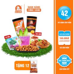 Combo : ĐoẠt HỒn Gồm 1 Hũ Snack đùi Gà Rong Biển + 1 Hũ Bimbim Mái Tôn + 20 Gói Cá Cơm Tê Cay +10 Gói Nho Hoá Thạch Ăn CÙng BÀ TuyẾt