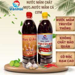 Nước Mắm Chắt Mực(1l)+ Nước Mắm Chắt Cá Cơm(1l) Đặc Sản đảo Cát Hải Nước Sốt Gia Vị Chua Cay