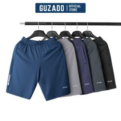 Guzado Quần Short Nam Sport Chất Thun Maxcool Thoáng Mát Co Giãn Tập Thể Dục Gsr02