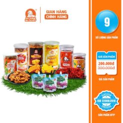 Combo NỘ Long CƯỚc Gồm: 1 Hũ Khô Gà+ 1 Hũ Khô Bò+ 1 Hũ Bim Bim Mái Tôn+1 Hũ Bim Bim Mái Ngói+ 1 Hũ đùi Gà Rong Biển+1 Hũ đùi Gà Phô Mai+ 3 Túi Nho Hoá Thạch Ăn CÙng BÀ TuyẾt Đồ Ăn Vặt Snack Food Thức Ăn