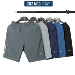 Combo 3 Quần Short Thể Thao Nam Guzado Chất Liệu Vải Gió Co Giãn Tốt Thiết Kế Sport Basic Phù Hợp Với Các Hoạt Động Tập Thể Dục Hay Đi Chơi Cb3.gsr01