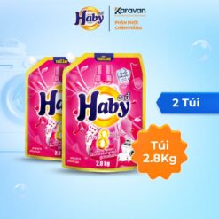 Combo 2 Túi Nước Giặt Haby Thái Lan Đậm Đặc 8 Trong 1 Túi 2.8kg Làm Sạch Hiệu Quả