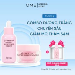 Combo Dưỡng Trắng Chuyên Sâu Arbutin Make9 Hồng Giúp Sáng Da, Cấp Ẩm, Giảm Mờ Thâm Sạm| Skincare Dưỡng Trắng Ẩm Cho Dạ Nam Nữ Serum Alpha Arbutin