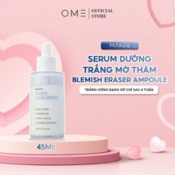 Serum Hỗ Trợ Mờ Thâm Sáng Da Cấp Ẩm Tái Tạo Da Blemish Eraser Ampoule Make9 Dung Tích 45ml Với Niacinamide 5% | Skincare Sáng Da Giảm Thâm Trà Xanh