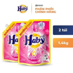 Combo 2 Túi Nước Giặt Thái Lan Haby đậm đặc Siêu Sạch 8 Trong 1 Túi 1.4kg