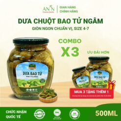 Dưa Chuột Bao Tử Ngâm F&g Food Size Đặc Biệt 4 7, Hũ 500ml Ăn Kèm Thịt Nướng, Làm Gỏi Trộn