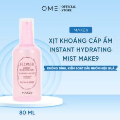 Xịt Khoáng Make9 Hồng Cấp Ẩm Tức Thì Instant Hydrating Mist Make9 80ml | Skincare Cấp Ẩm Da Dưỡng Da Làm Đẹp Da Dưỡng Ẩm Da