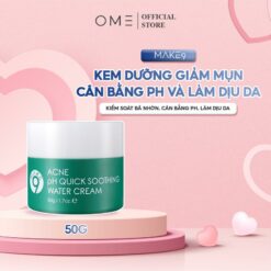 Kem Dưỡng Giảm Mụn Cân Bằng Ph Và Làm Dịu Da Make9 Acne Ph Quick Soothing Water Cream 50g Skincare Làm Đẹp Da