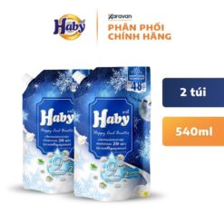 Combo 2 Túi Nước Xả Haby Hương Tươi Mát Túi 540ml Làm Sạch