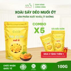 Xoài Sấy Dẻo Muối ớt ít đường Nguyên Vị An'n Loại 1 Túi 100g