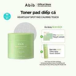 Toner Pad Chiết Xuất Diếp Cá Giúp Làm Dịu Da & Tẩy Tế Bào Chết Abib Heartleaf Spot Pad Calming Touch (80 Miếng)