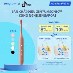 [chính Hãng] Bàn Chải Điện Zenyum Sonic Công Nghệ Singapore Đen/trắng/hồng San Hô/xanh Dương/ Xanh Mint