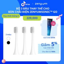 [chính Hãng] Bộ 3 Đầu Thay Thế Cho Bàn Chải Điện Sonic Go Đen/trắng Zenyumsonicgo